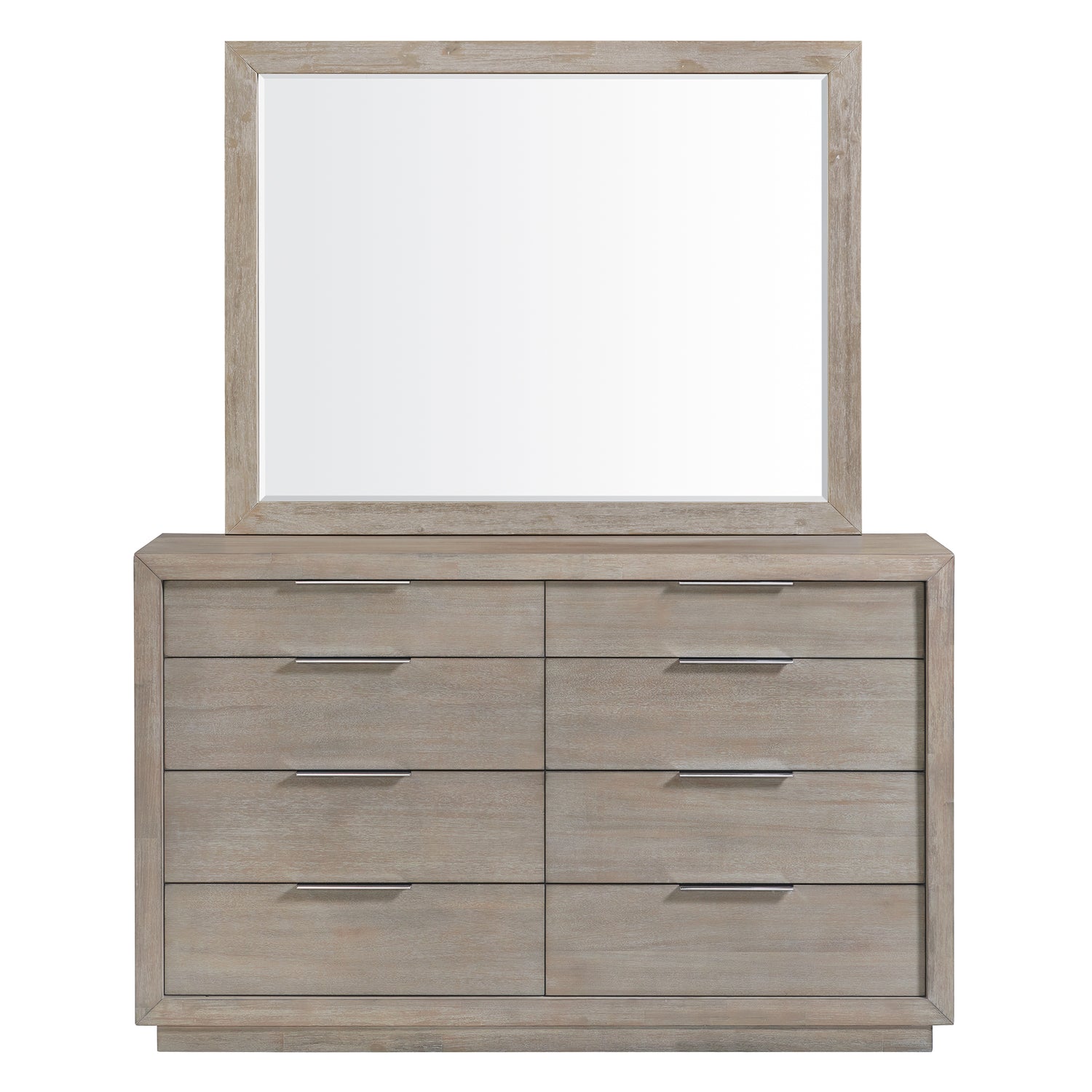 Arcadia Dresser & Mirror Set in Grey