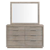 Arcadia Dresser & Mirror Set in Grey