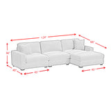 Arizona 3PC Sectional Set with RHF Chaise in Steno Black