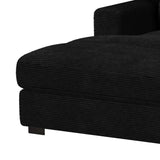 Arizona 4PC Sectional Set with LHF Chaise in Steno Black
