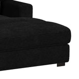 Arizona 4PC Sectional Set with RHF Chaise in Steno Black