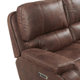 Atlantis 3PC Living Room Set in Heritage Brown-Sofa, Loveseat & Recliner