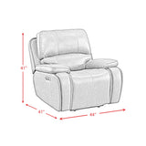 Atlantis Power Motion Recliner with Power Head Recliner in Heritage Brown