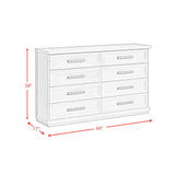 Avalanche 8-Drawer Dresser in Antique White