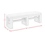 Avalanche Dining Bench in Antique White