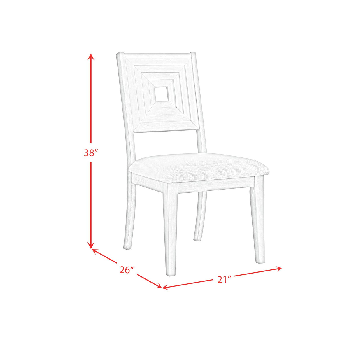 Avalanche Standard Height Dining Set in Antique White-Table and Four Chairs