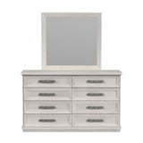 Avalanche Dresser and Mirror Set in Antique White