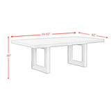 Avalanche Rectangular Dining Table with 18" Leaf in Antique White