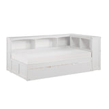Galen-(4) Twin Bookcase Corner Platform Bed with Twin Trundle image