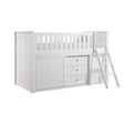 Galen-(5) Low Loft Bunk with Bookcase and Dresser image
