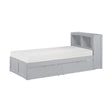 Orion-(3) Twin Bookcase Platform Bed with Storage Boxes image