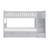 Orion-(5) Twin/Twin Step Bunk Bed with Storage Boxes image
