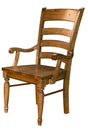 BENSQ256K Ladderback Arm Chair Wood Sea - Smokey Quartz