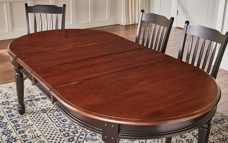 BRIOB6310 42"X52" Oval Leg- Oak/Black