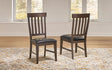 BRMWG243K Slatback Upholstered Chair - Warm Grey