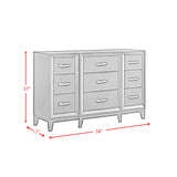 Beaumont 9-Drawer Dresser in Merlot