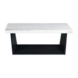 Beckley Coffee Table Complete in White Marble Top
