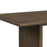 Brisbane Standard Height Dining Set in Brown-Table and Four Fabric Chairs