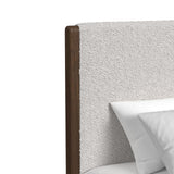 Brisbane UPH Bedroom Set with Boucle Beige and LED
