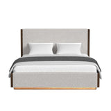 Brisbane UPH Bed with Boucle Beige and LED