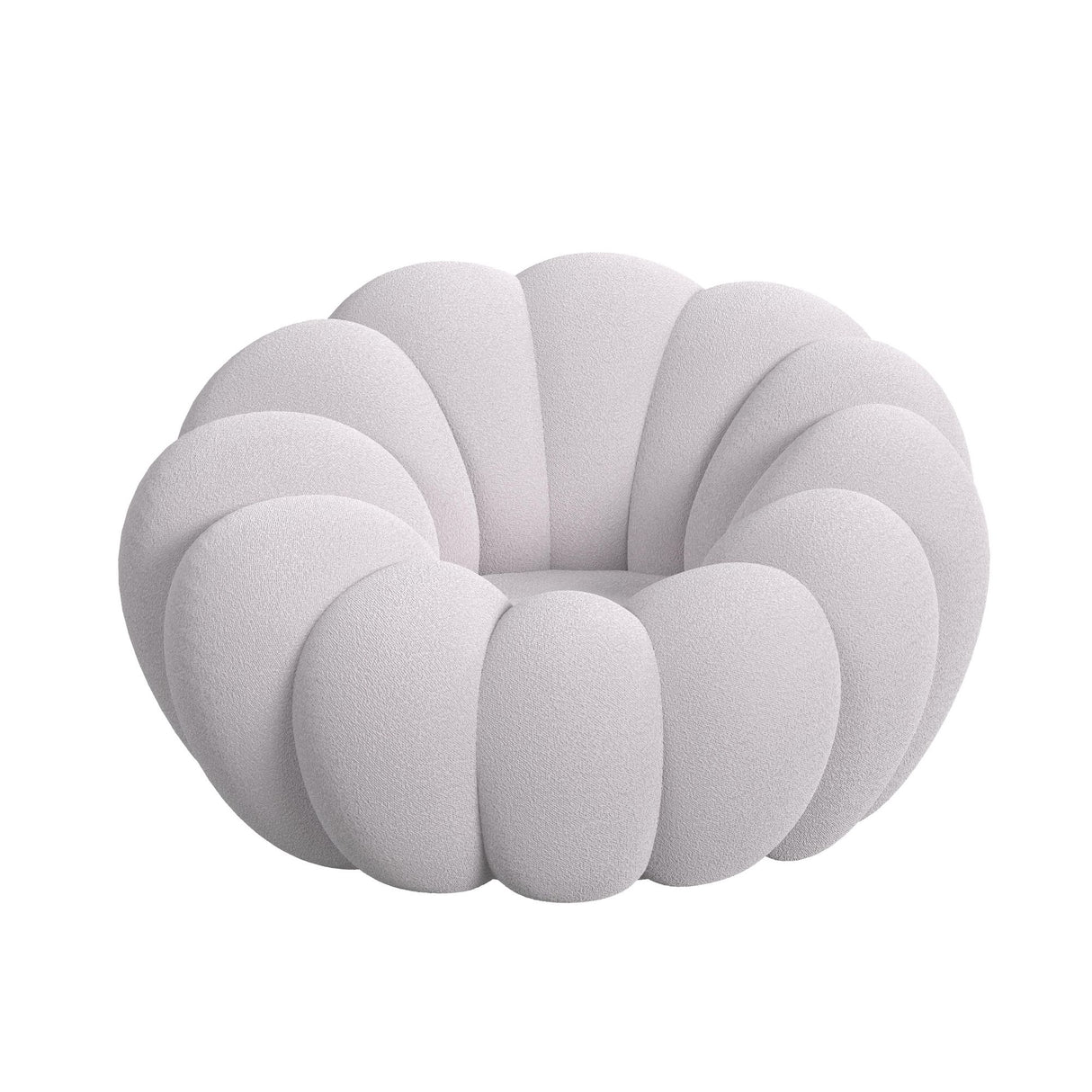 Bubble Swivel Chair and Ottoman in Grey