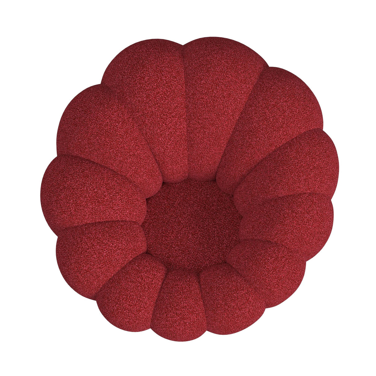 Bubble Swivel Chair and Ottoman in Red