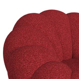 Bubble Swivel Chair and Ottoman in Red