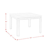 Francesca White Marble Square 5PC Counter Height Dining Set-Table & Four Grey PU Chairs