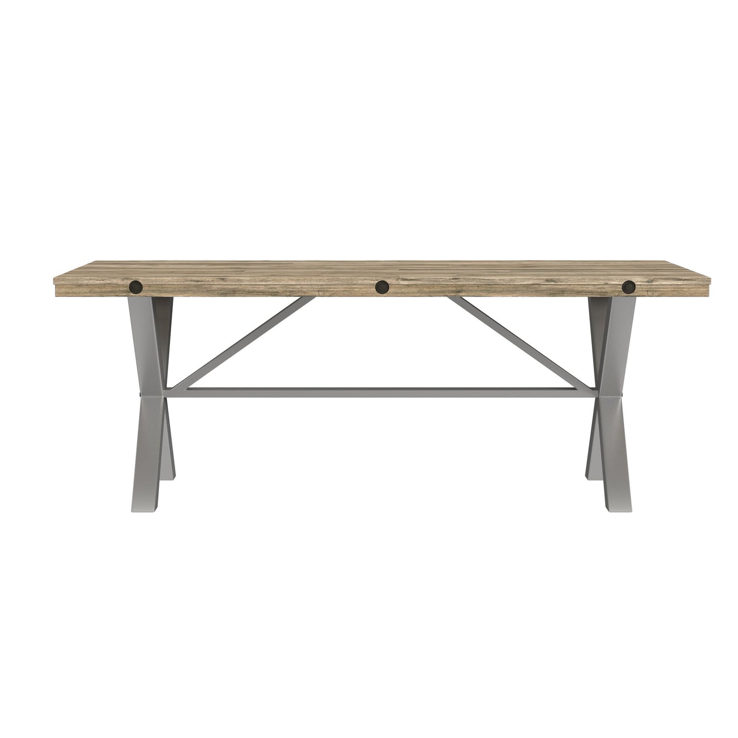 (D680-31) Callista- Rectangular Table- Beach/Natural Metal