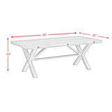 (D680-31) Callista- Rectangular Table- Beach/Natural Metal