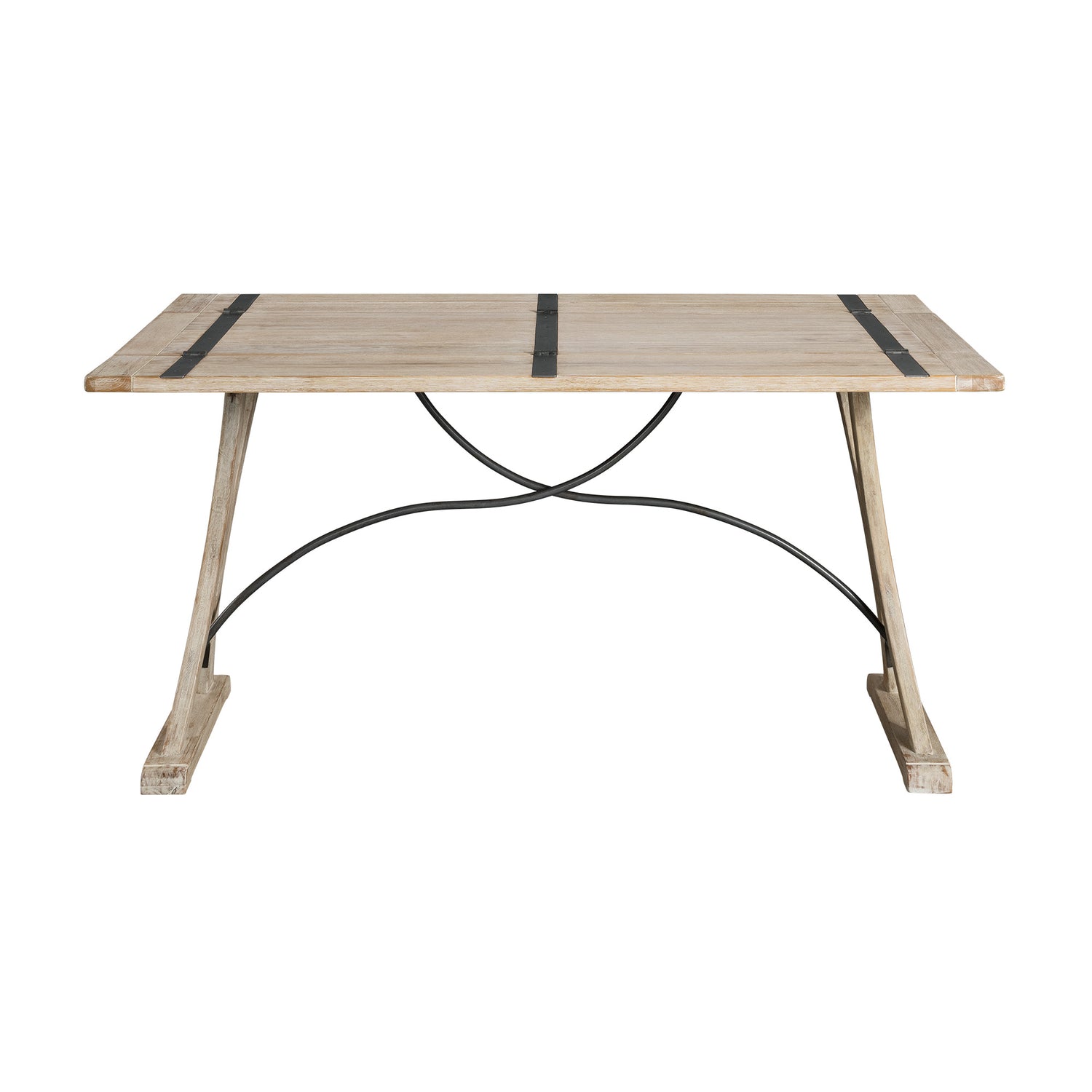(D680-33) Callista- Folding Top Dining Table- Beach/Natural Metal