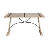 (D680-33) Callista- Folding Top Dining Table- Beach/Natural Metal