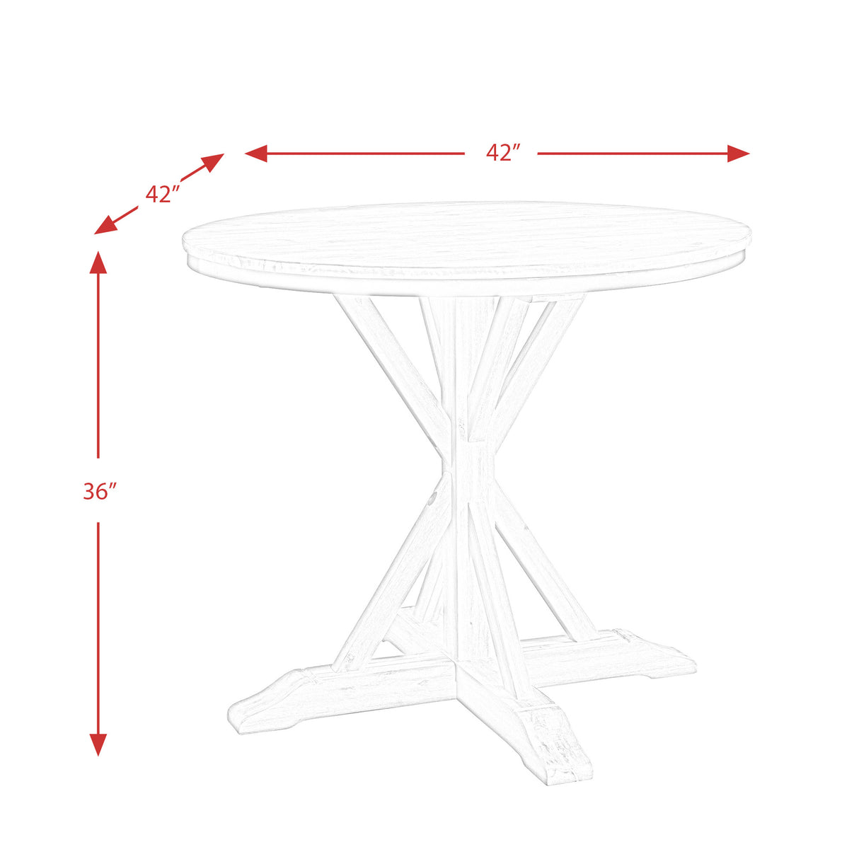 Callista Round Counter Height 5PC Dining Set-Table and Four Stools