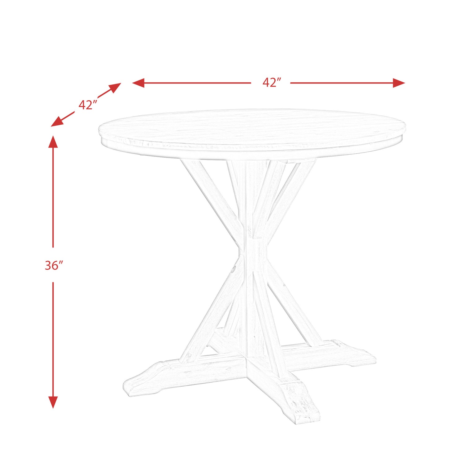 Callista Round Counter Height 5PC Dining Set-Table and Four Stools