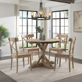 Callista Round Standard Height 5PC Dining Set-Table and Four Chairs