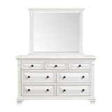 Calloway 7-Drawer Dresser w/ Mirror Set in Antique White