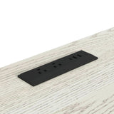 Cambrie Buffet with LED and Power in Off-White and Natural