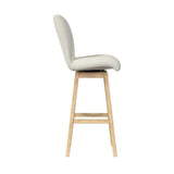 Cambrie UPH Swivel Bar Stool with Beige Boucle in Natural (2 Per Carton)