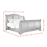 Cameron Cherry Sleigh Bed