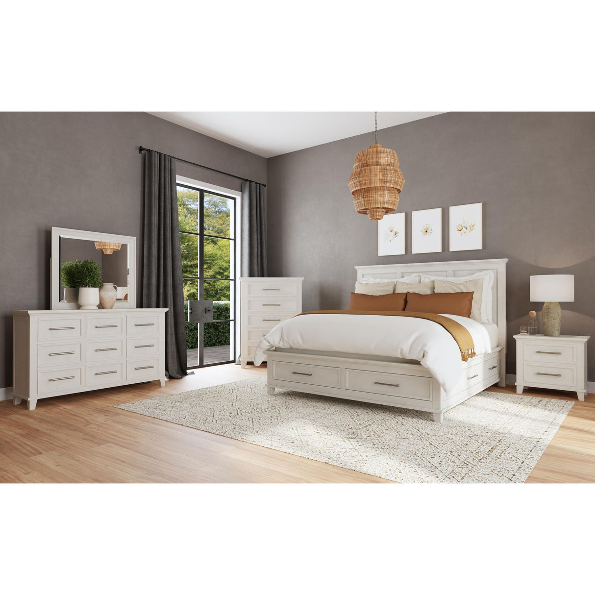 Canterbury Dresser and Mirror Set