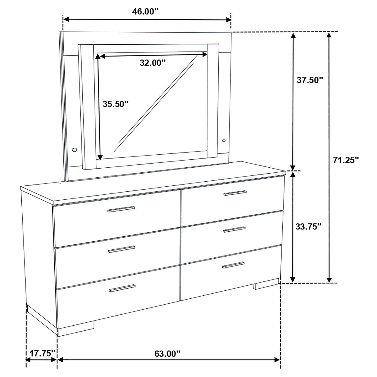 Felicity Dresser with LED Mirror