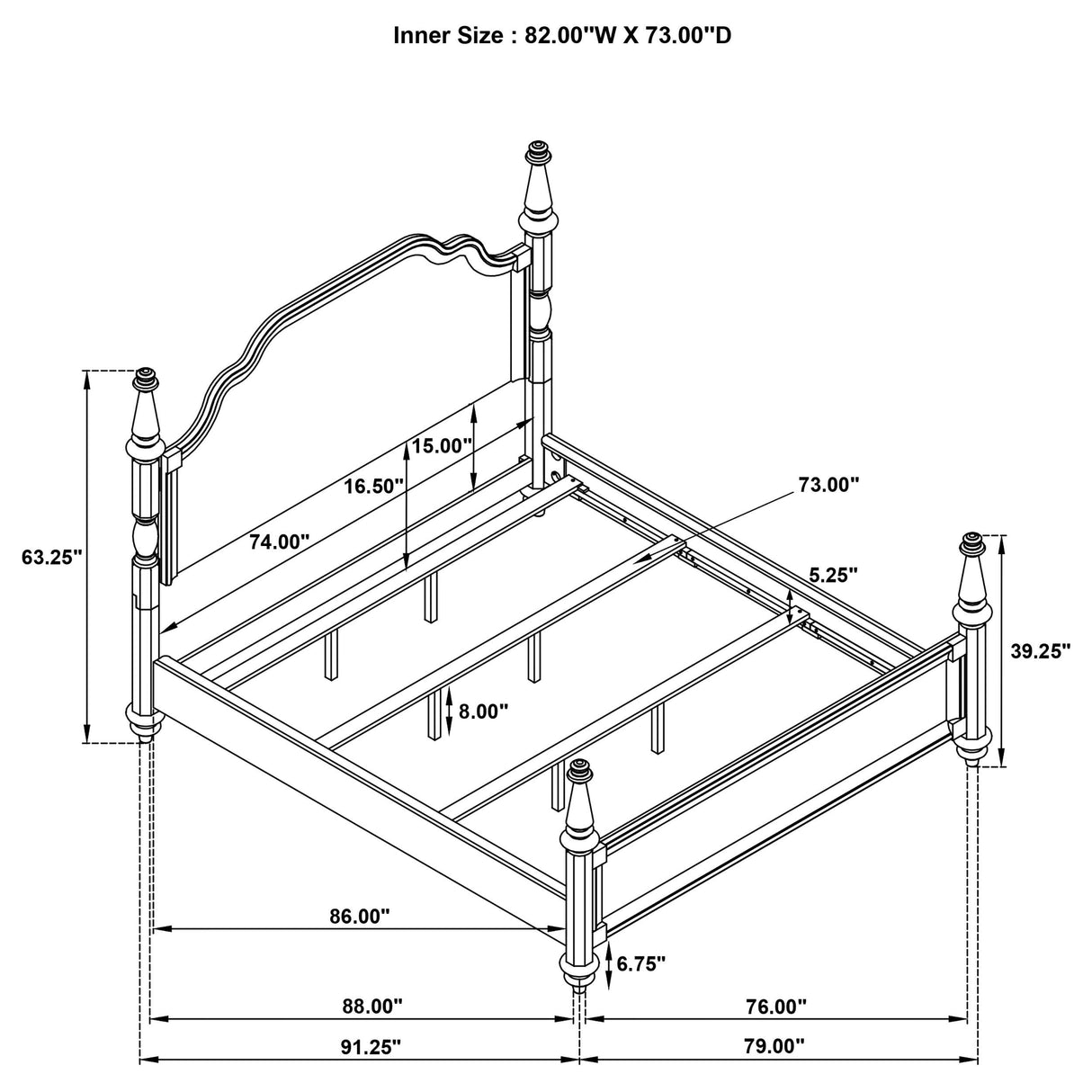 Andover Four-Poster Panel Bed