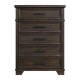 Colorado City 5-Drawer Chest in Charcoal