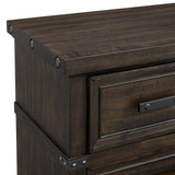 Colorado City 6-Drawer Door Chest in Charcoal