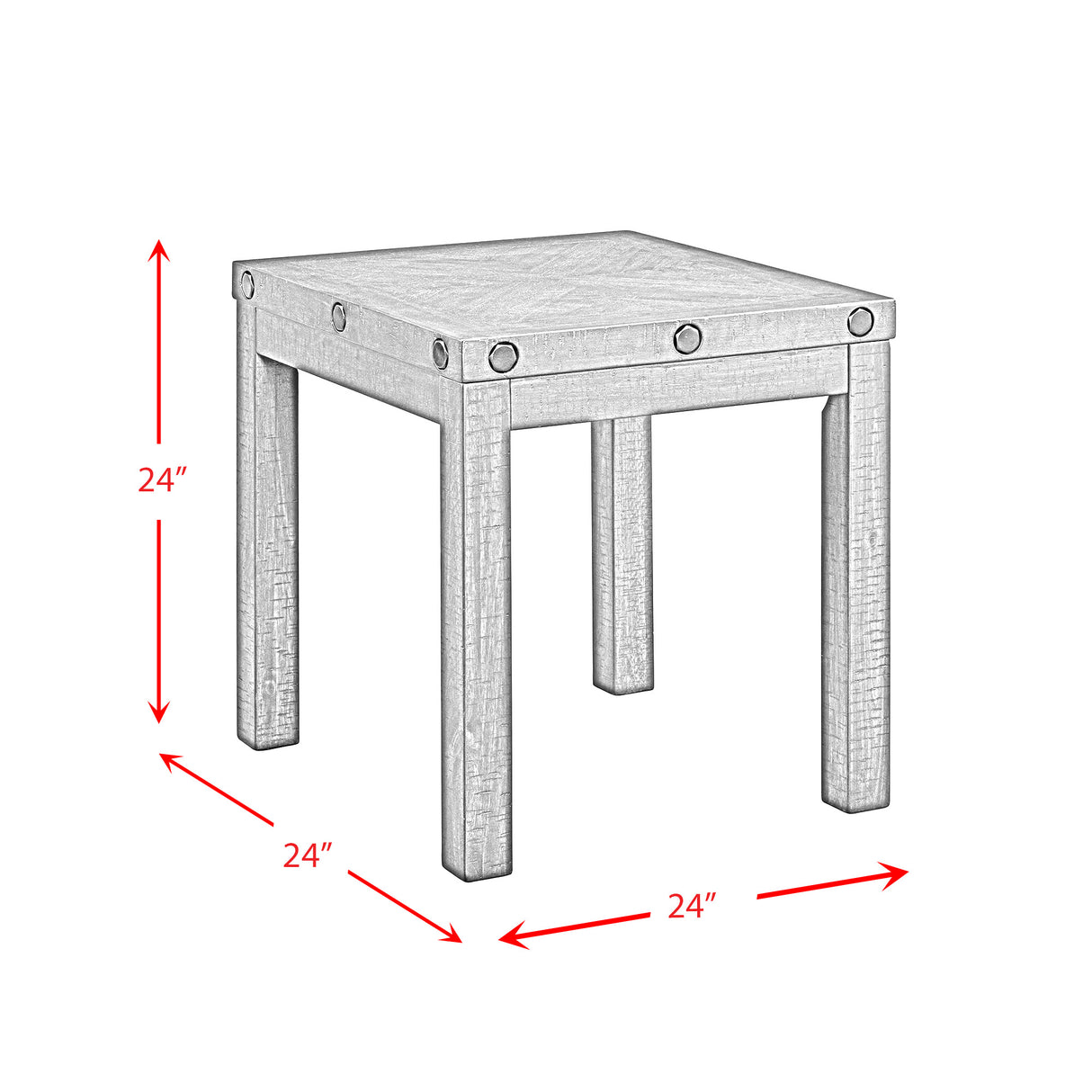 Colorado Occasional End Table w/USB/Power Charcoal