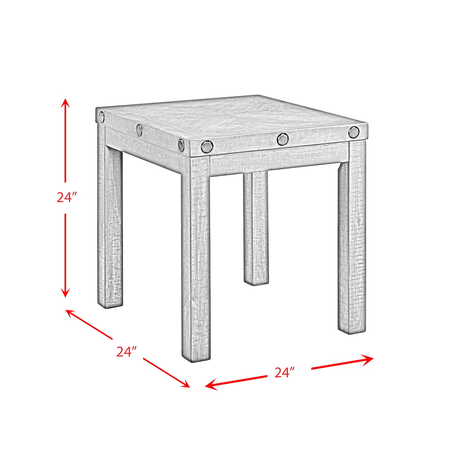 Colorado Occasional End Table w/USB/Power Charcoal