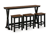 Wildenauer Counter Height Dining Table and 3 Barstools Set