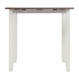 Martin 3 pc Drop Leaf Dining Set (Dark Brown Top - White Base)