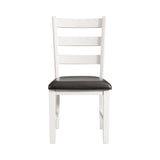 Martin 5 Pc Dining set (Dark Brown Top - White Base)