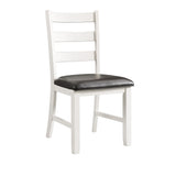 Martin 3 pc Drop Leaf Dining Set (Dark Brown Top - White Base)
